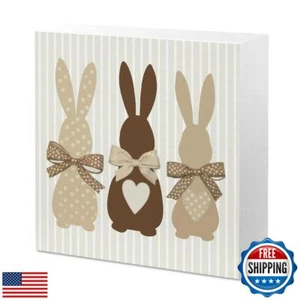 Easter Decor Indoor Easter Party Decorations Farmhouse Easter Peeps Bunny Rab - Picture 1 of 5