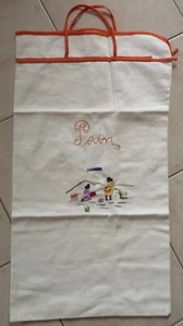 Madagascar Craft Embroidered Fabric Bread Bag - Picture 1 of 2