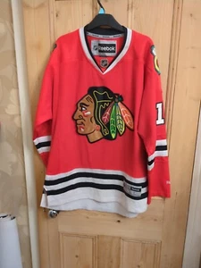 Chicago Blackhawks Hockey Jersey- Reebok- Size Large- #10 Sharp- Pit To Pit 26 - Picture 1 of 11