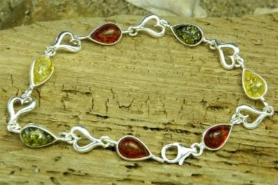 Silver-Marco Design Bracciale Gioiello Ambra EBR0129 - Immagine 1 di 2