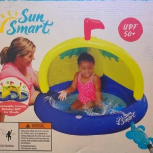 Sun Smart Beach Gear Spray N Play Sandcastle Pool & Turtle Sprinkler For Toddler - Picture 1 of 9
