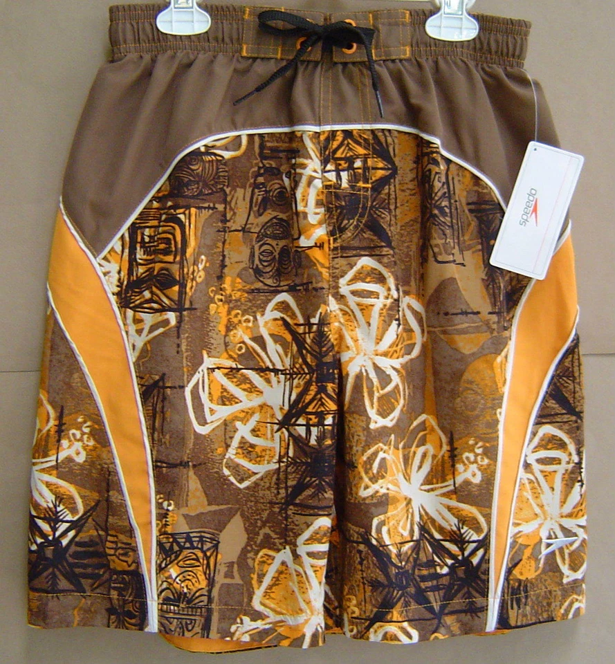 NUEVO CON ETIQUETAS $32 Niños L SPEEDO Marrón Bañador Voleibol Agua Pantalones Cortos 14 16 ENVÍO GRATUITO Foto 1 de 2