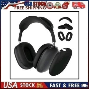 Silicone Covers for AirPods Max Headphones Ear Pad Covers/Headband Cover Black - Picture 1 of 9