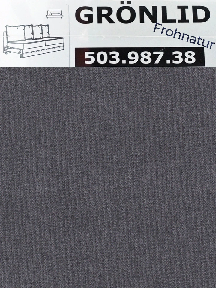 Ikea GRÖNLID Bezug 2er Bettsofa-Element Ljungen mittelgrau NEU OVP 503.987.38  - Bild 1 von 1