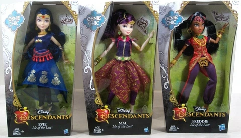 DMG PKG* Disney Descendants 3 DOLLS Genie Chic EVIE MAL FREDDIE Isle of Lost 11" Cover