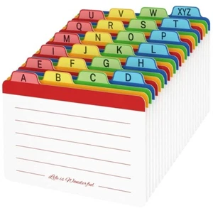 Confezione 24 Divisori Indice 3x5 Pollici Schede Indice Alfabetiche Schede Guide - Foto 1 di 7