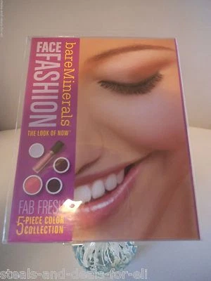 NEW RARE LIMITED EDITION BARE MINERALS FACE FASHION 5 PC SET EYE SHADOWS & LIP - Image 1 of 4