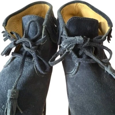 Botas con flecos de gamuza azul marino JCREW McAlister Chuka para hombre talla 9 Foto 1 de 4