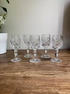 Crystal Sherry Glasses x 5 Webb Corbett Delicate Prop Replacement Cut Crystal - Picture 1 of 3