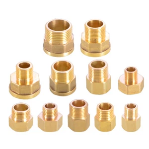 Brass Reducer 1/4 3/8 1/2 3/4 1 Female To Male Connector Brass Reducing Adaptor - Picture 1 of 31