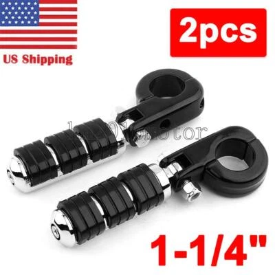 Barra de choque clavijas de pie de carretera de 1-1/4" 32 mm para Harley Sportster Iron 883 Foto 1 de 4