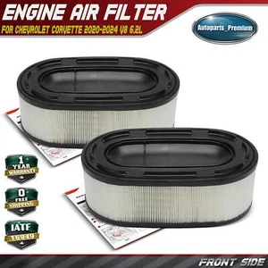 2pcs Engine Air Filter for Chevrolet Corvette 2020 2021 2022 2023 2024 V8 6.2L - Picture 1 of 9