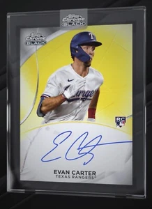 Topps Bunt Digital 2024 Topps Chrome Evan Carter Gold Ivory RC Auto Legendary   - Picture 1 of 2