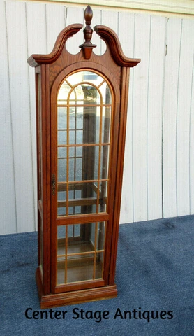 62955   Pulaski Oak Curio China Display Cabinet Etergie Cover