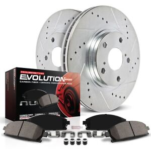 K834 Powerstop 2-Wheel Set Brake Disc and Pad Kits Front for Saab 9-3 L200 9-5