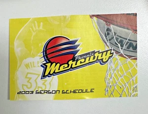 2003 Vintage WNBA Phoenix Mercury Mini Schedule - New - Picture 1 of 3