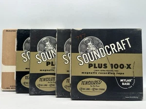 Lot Of 5 Soundcraft Plus-100 Reel to Reel Tape, DP, 7" Reel, 2400 ft - Picture 1 of 9