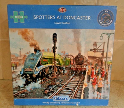 Gibsons Train Spotters at Doncaster 1000 piece jigsaw puzzle good used condition - Image 1 of 4