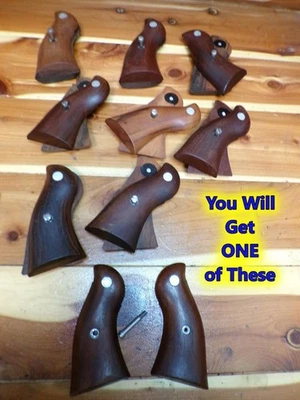 FACTORY RUGER "Rosewood" Service Gun Grips for Redhawk Revolvers - Square Butt - Image 1 of 4
