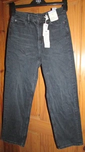 BNWT M&S denim straight jeans,high rise,straight ankle grazer size 8 - Picture 1 of 2