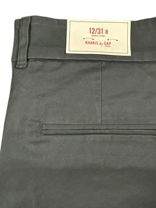 Khakis by Gap Damenhose gerades Bein mittelhoher Bund Größe 12/31 Reg getrocknet Thymian neu mit Etikett - Bild 1 von 11
