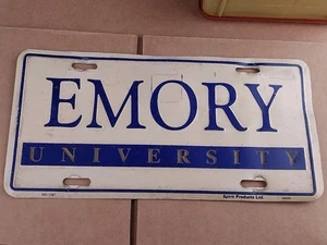 Vintage Emory University Booster License Plate - Picture 1 of 4