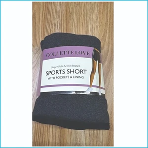 Collette Love dunkelgraue Sportshorts - superweicher Active Stretch, Taschen - Bild 1 von 12