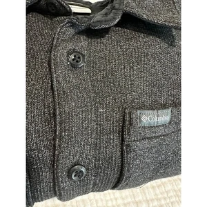 Columbia Mens Fleece Lined Button Up Shirt Jacket Gray Size M Outdoor - Picture 1 of 8