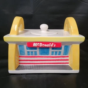 Vintage 1979 Mc Donald's Restaurant Golden Arches Ceramic Cookie Jar By Treasure - Picture 1 of 11