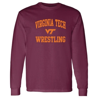 Virginia Tech Arch Logo Wrestling Long Sleeve - Maroon - Image 1 of 4