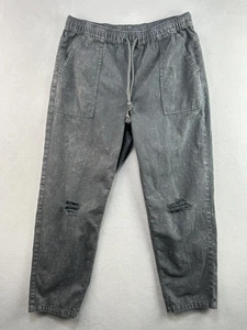 Aerie Hose Large Jogger Washed Schwarz Anthrazit Grau Baumwolle Used Pull-On - Bild 1 von 10