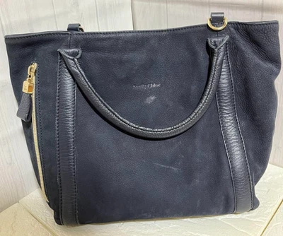 See by Chloé Shoulder Bag Hand Bag Tote Bag 2way Bag Leather color Black USED - Image 1 of 4