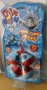 SCHWIMMBAD TAUCHERRINGE SCHWIMMEN SPIELZEUG REIFEN SCHWIMMEN DURCH TÜR UNTERWASSER BLAU GESCHENK - Bild 1 von 16