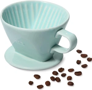 Pour Over Ceramic - Gocciolatore per caffè con 3 fori verde  - Foto 1 di 6