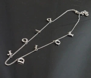 Authentic Christian Dior Necklace logo vintage Metallic #5714 - Picture 1 of 8