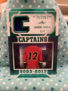 JAROME IGINLA 22-23 Leaf In The Game Used Hockey Captains 2003-2013 Relic 3/4