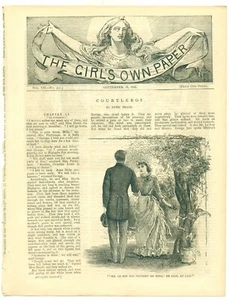 1886 Vintage Print MR. LE ROY HAS BROUGHT ME HERE The Girl's Own Paper SV4. - Picture 1 of 1