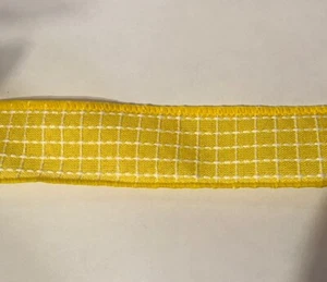 1 1/2” x  30 Ft wired ribbon. Yellow And White. Spring Easter Baby Ribbon - Picture 1 of 1