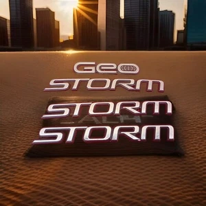 1990-1993 GEO STORM SIDE DOOR + Rear EMBLEM BADGE SYMBOL LOGO SIGN 90 91 92 93 - Picture 1 of 5