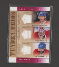 2014-15 Artifacts Tundra Trios Fight Staps Red  Markov / Price / Subban/6