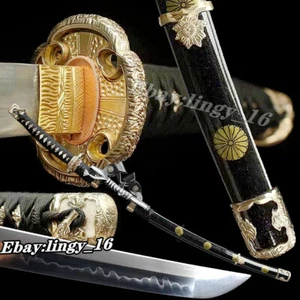 Brass Fittings Tachi Broadsword T10Steel Japanese Saber Sword Samurai Katana - Picture 1 of 14