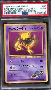 PSA 9 Pokémon 1999 Japonés CoroCoro Cómics Promo Brillante Abra de Sabrina #63 - Imagen 1 de 2