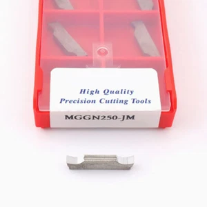 For Aluminium 10PCS MGGN250-JM 2.5mm CNC Lathe Carbide Grooving Inserts MGGN250 - Picture 1 of 3