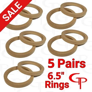 5 Paar: 6,5 Zoll Lautsprecher Ringe MDF GP Auto Audio Montage Abstandhalter 5,85" Ausschnitt  - Bild 1 von 4