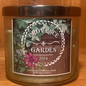 SELTENE Bath & Body Works PROVENCE GARDEN 3-Docht 14,5 Unzen Kerze 2014 nicht mehr produziert gebrannt - Bild 1 von 13