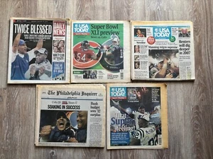 5 Indianapolis Colts 2007 USA Today Philly Super Bowl Peyton Manning Newspapers - Picture 1 of 4