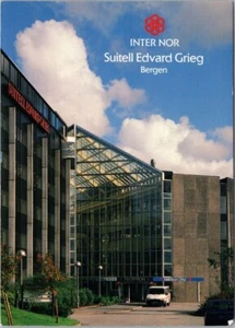 BERGEN, NORWAY 4"x6" Postcard "SUITELL EDVARD GRIEG" Hotel / Front View c1980s - Picture 1 of 2