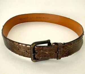 Seltener Vintage JANET BRAUN Echt Python Gürtel Made in Italy - Bild 1 von 9
