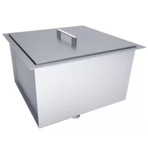 Fregadero de lavabo único de acero inoxidable de más/menos de 20 X 20 X 12 pulgadas de altura con cubierta - Imagen 1 de 2