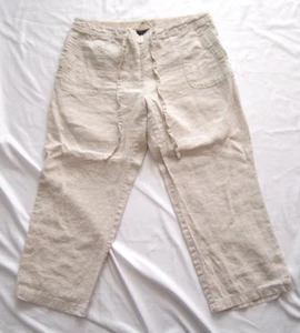 Women's Charter Club Classic Fit 100% Linen Waist Tie Pants Sz 16 (WP221) - Picture 1 of 7